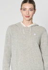 Maglia con cappuccio misto lana merino riciclata