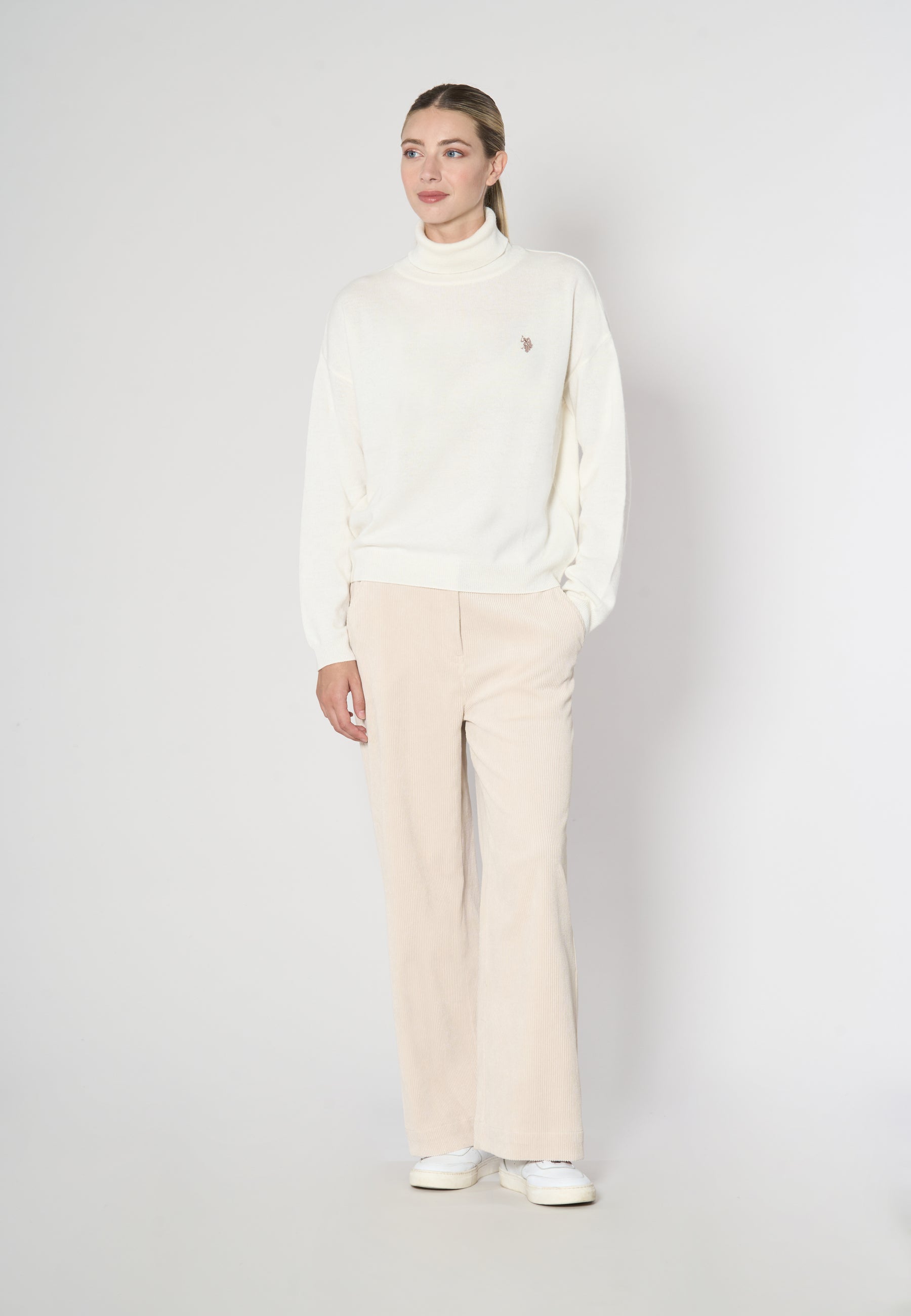 Pantalone dritto in velluto a coste
