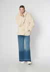 Giubbotto in soft sherpa con cappuccio