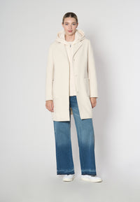 Cappotto combinato in nylon e panno