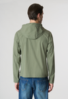 Giacca misto cotone stretch full zip con cappuccio