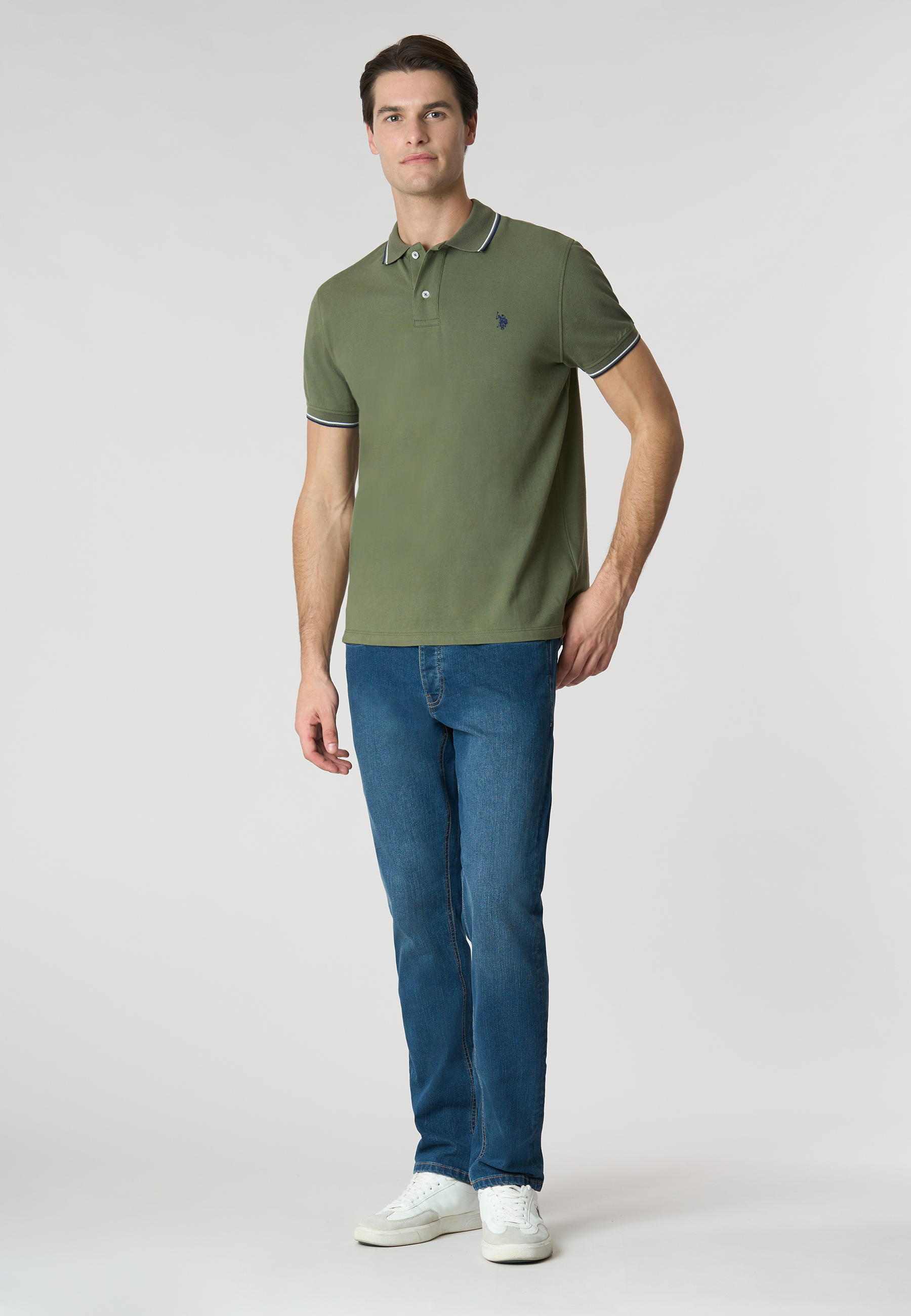 Pantalone denim da uomo cinque tasche regular fit