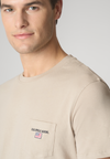 T-shirt a maniche corte in cotone con taschino sul petto