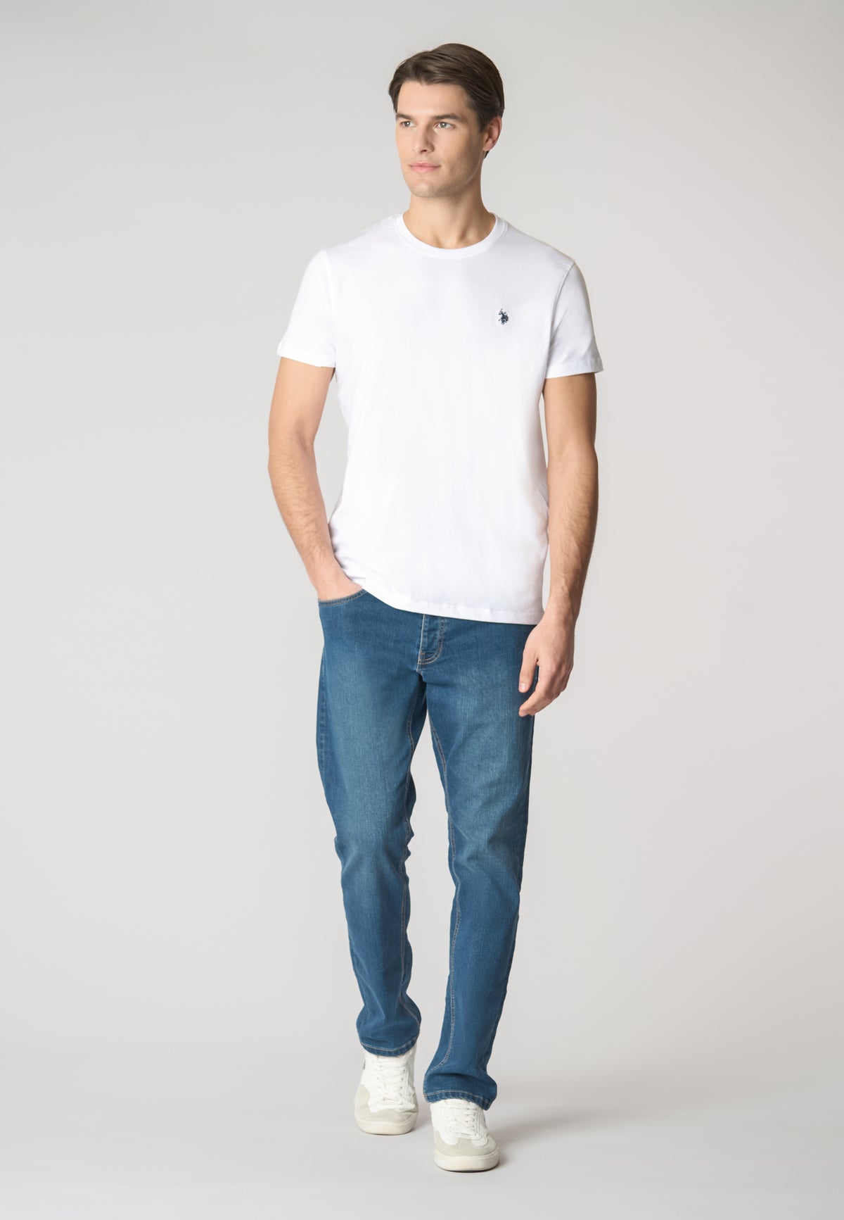 T-shirt a maniche corte in cotone con logo