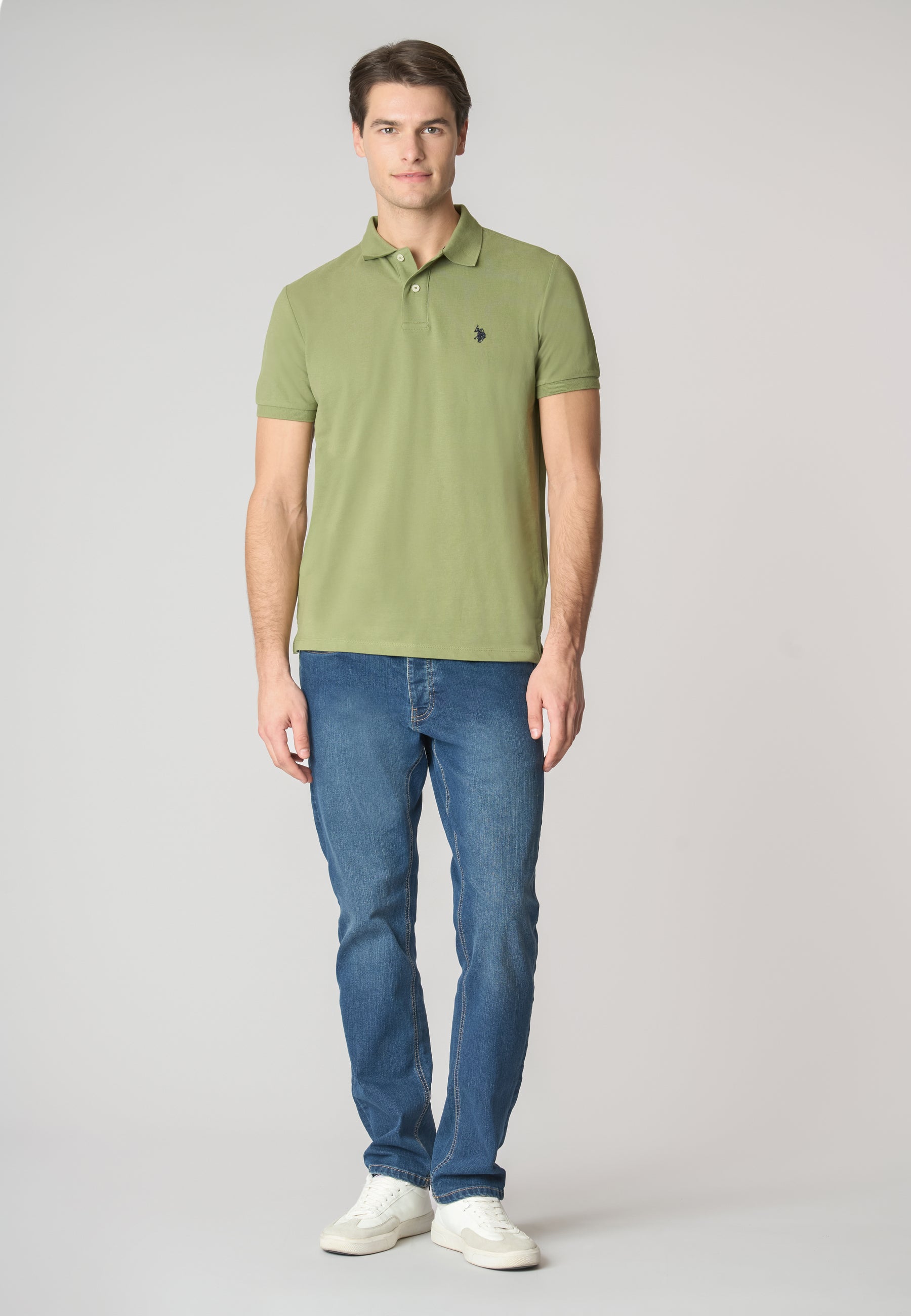 Polo shirt a maniche corte in cotone piquet