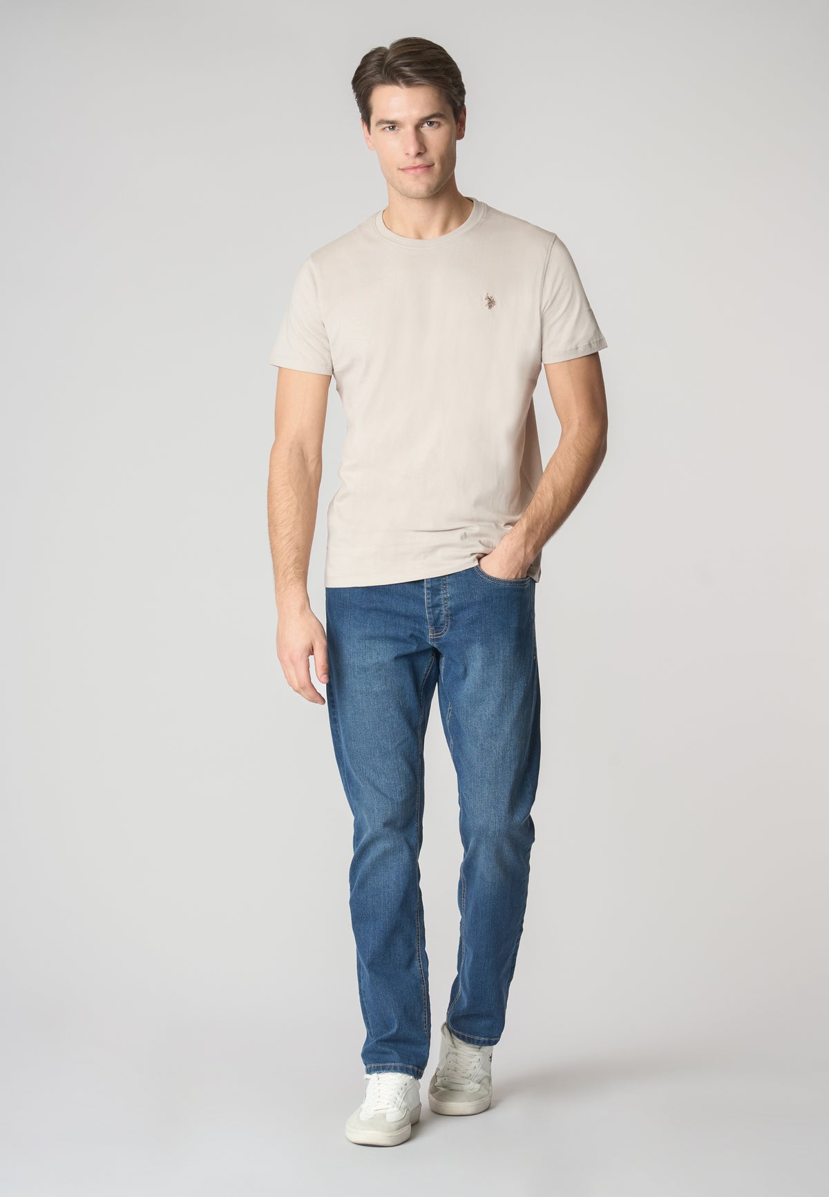 T-shirt a maniche corte in cotone con logo
