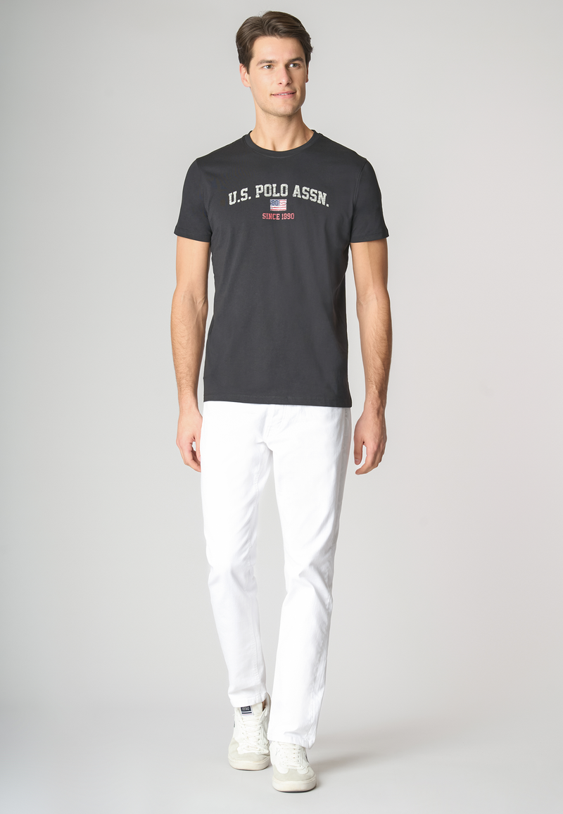 T-shirt a maniche corte in cotone con stampa U.S. Polo Assn.
