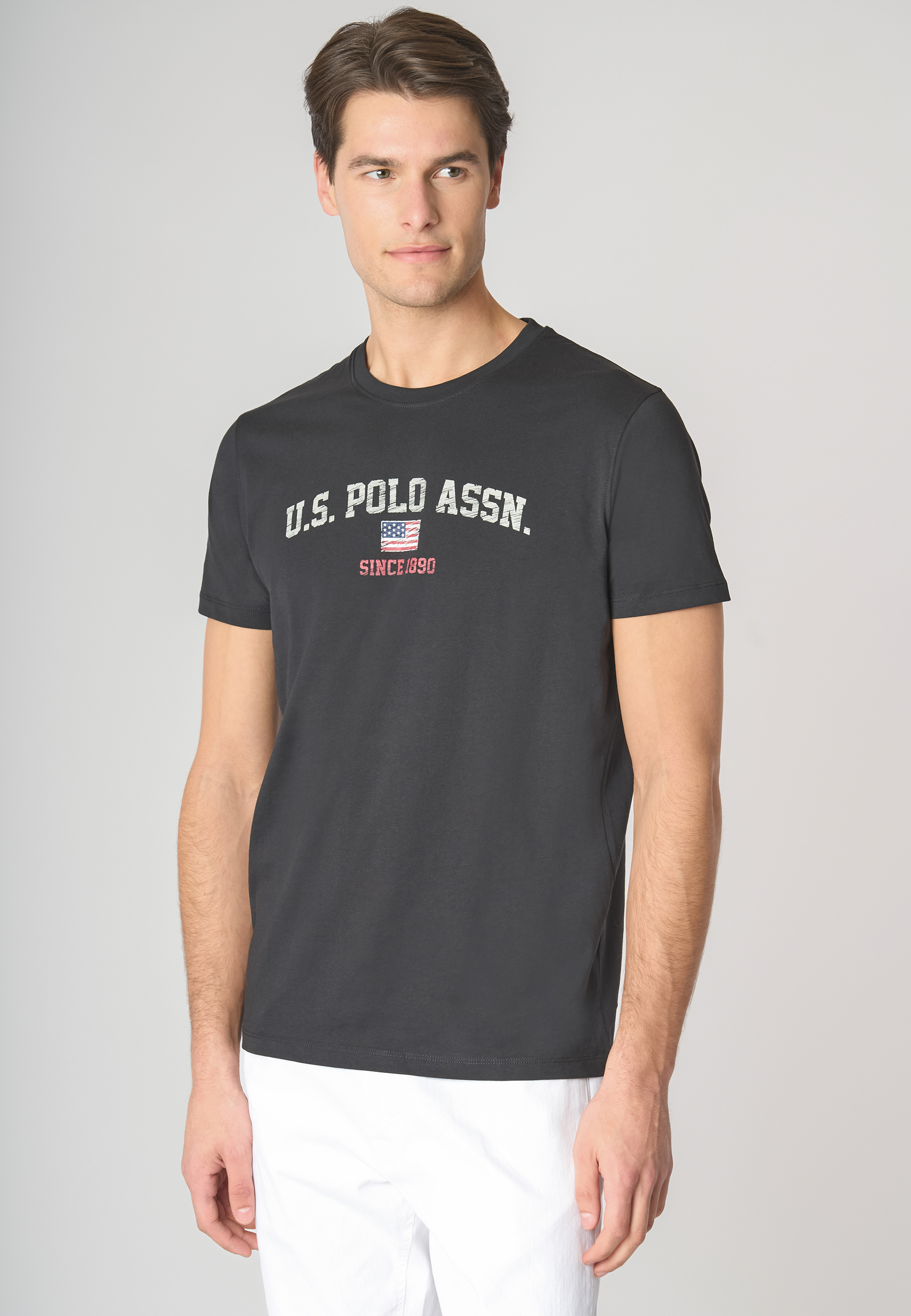 T-shirt a maniche corte in cotone con stampa U.S. Polo Assn.