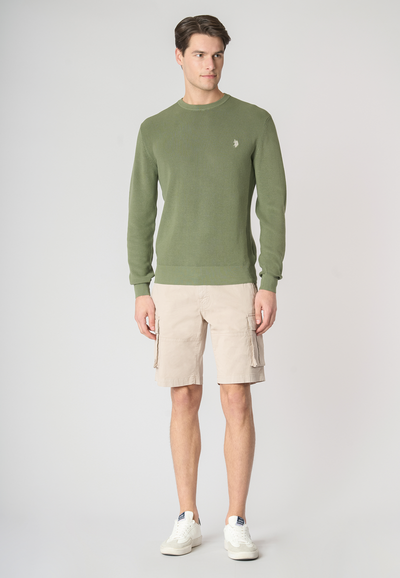 Maglia girocollo in cotone perlato premium quality