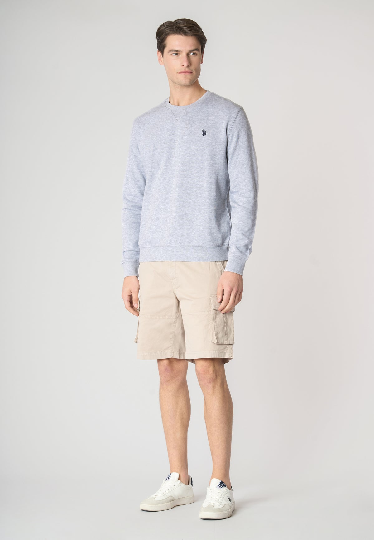 Felpa girocollo da uomo in cotone con logo