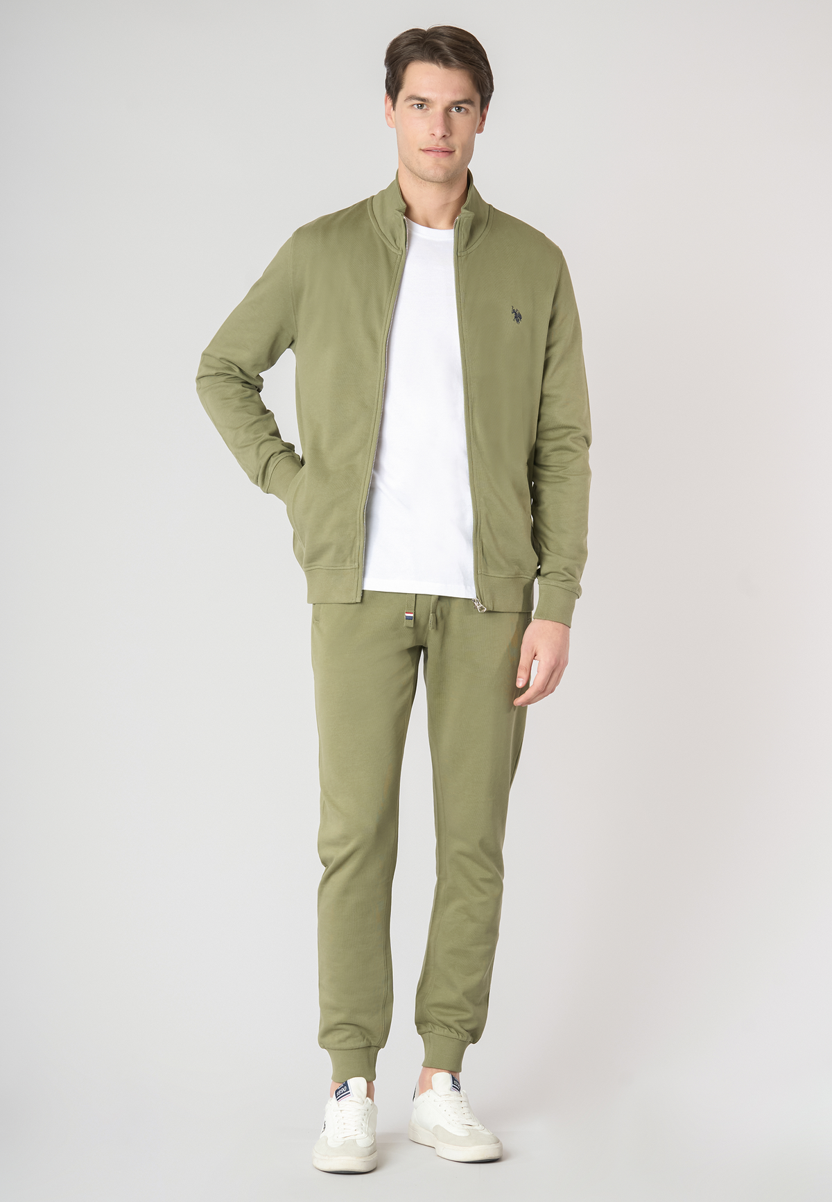 Pantalone sportivo in cotone con logo