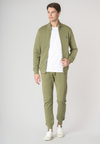 Felpa a collo alto in cotone con chiusura zip