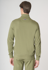 Felpa a collo alto in cotone con chiusura zip
