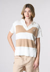 Gilet a costine con scollo a V in cotone