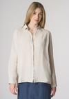 Camicia in lino overdyed