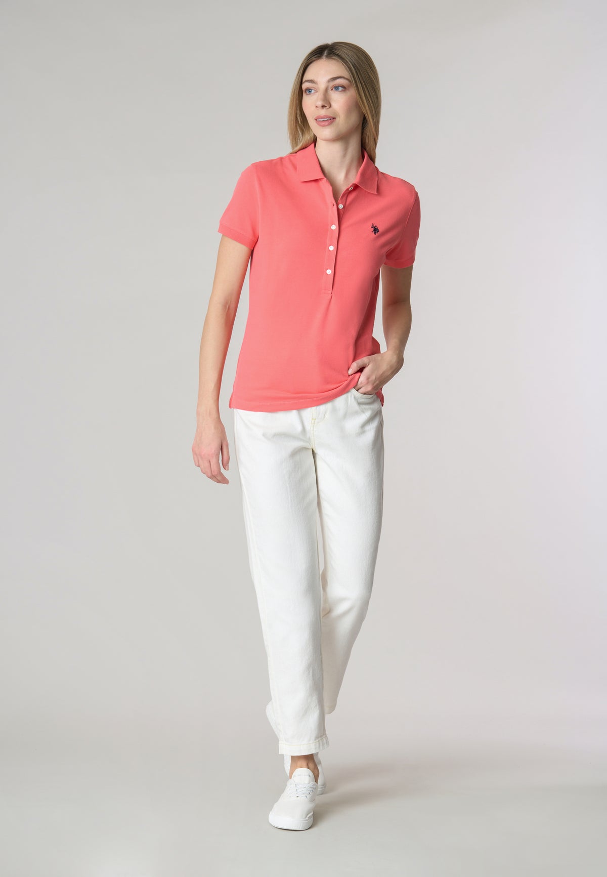 Polo a maniche corte in cotone micropiquet stretch