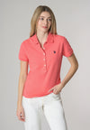 Polo a maniche corte in cotone micropiquet stretch