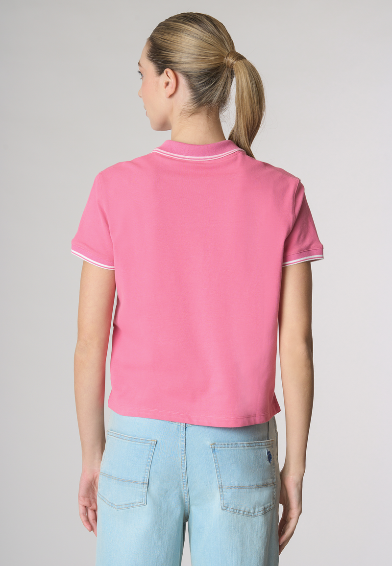 Polo a maniche corte vestibilità regular in cotone micropiquet stretch