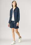 Pantalone corto french terry di felpa in cotone stretch