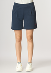 Pantalone corto french terry di felpa in cotone stretch