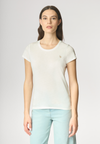 T-shirt girocollo a maniche corte in cotone light jersey