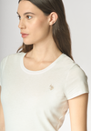 T-shirt girocollo a maniche corte in cotone light jersey