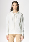 Felpa french terry con cappuccio in cotone light stretch