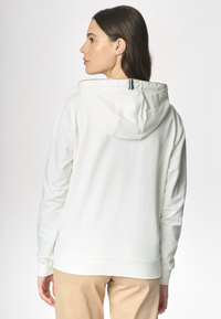 Felpa french terry con cappuccio in cotone light stretch