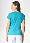 T-shirt girocollo a maniche corte in cotone light jersey