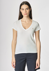T-shirt con scollo a V a maniche corte in cotone light jersey.
