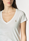 T-shirt con scollo a V a maniche corte in cotone light jersey.