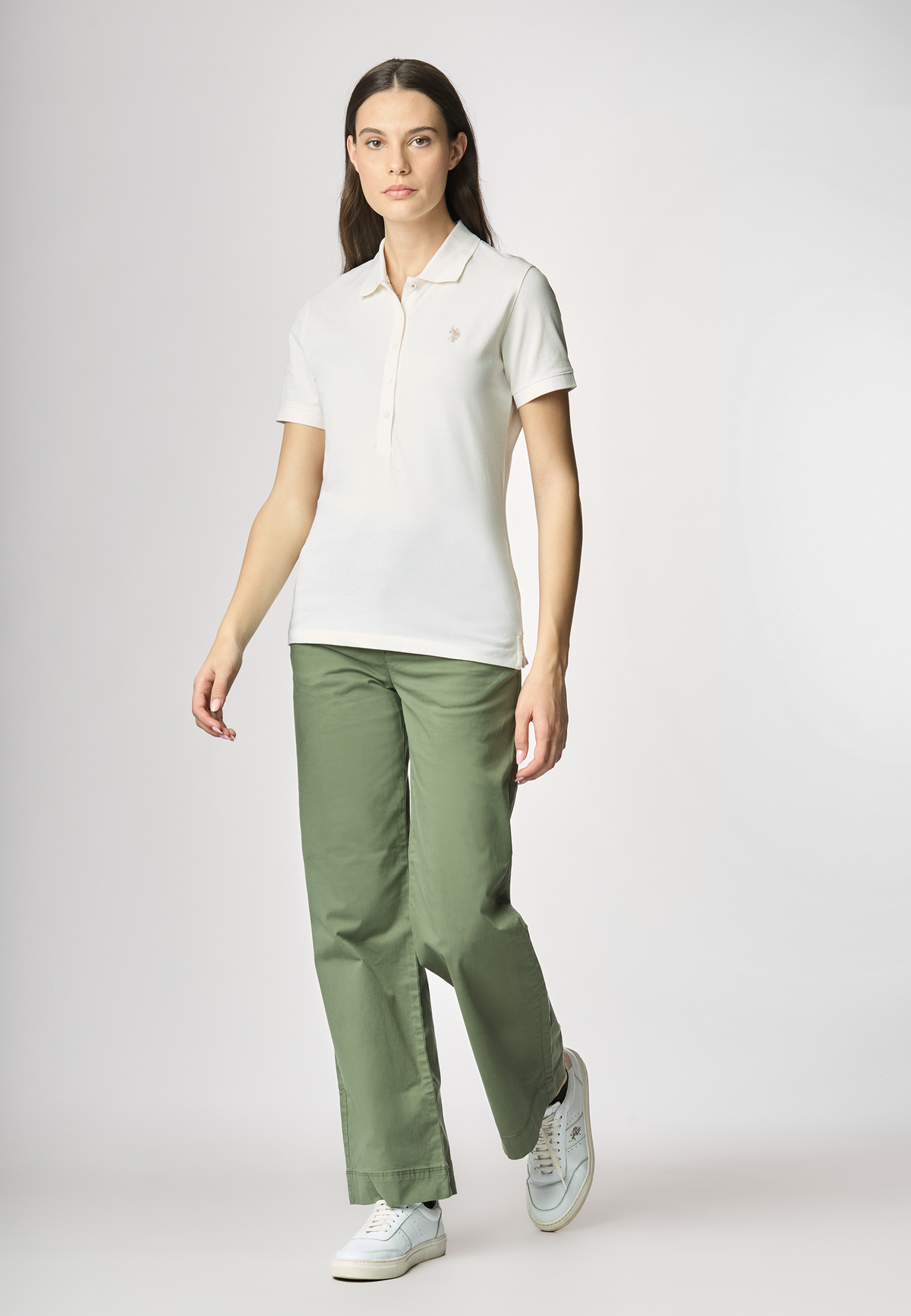 Polo a maniche corte in cotone micropiquet stretch