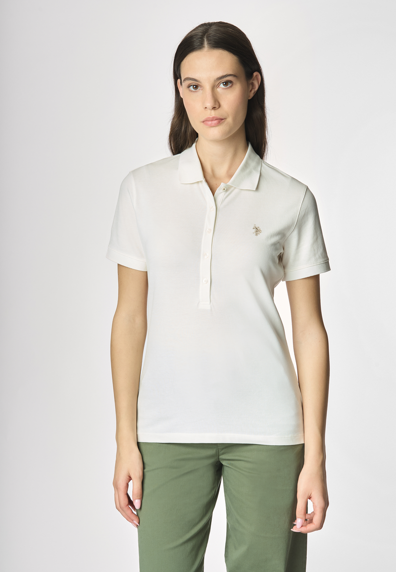 Polo shirt a maniche corte in cotone micropiquet stretch