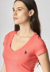 T-shirt con scollo a V a maniche corte in cotone light jersey.
