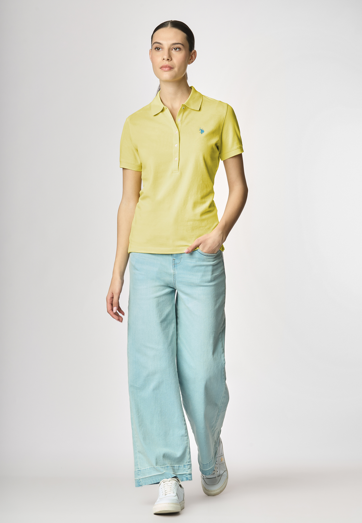 Polo a maniche corte in cotone micropiquet stretch