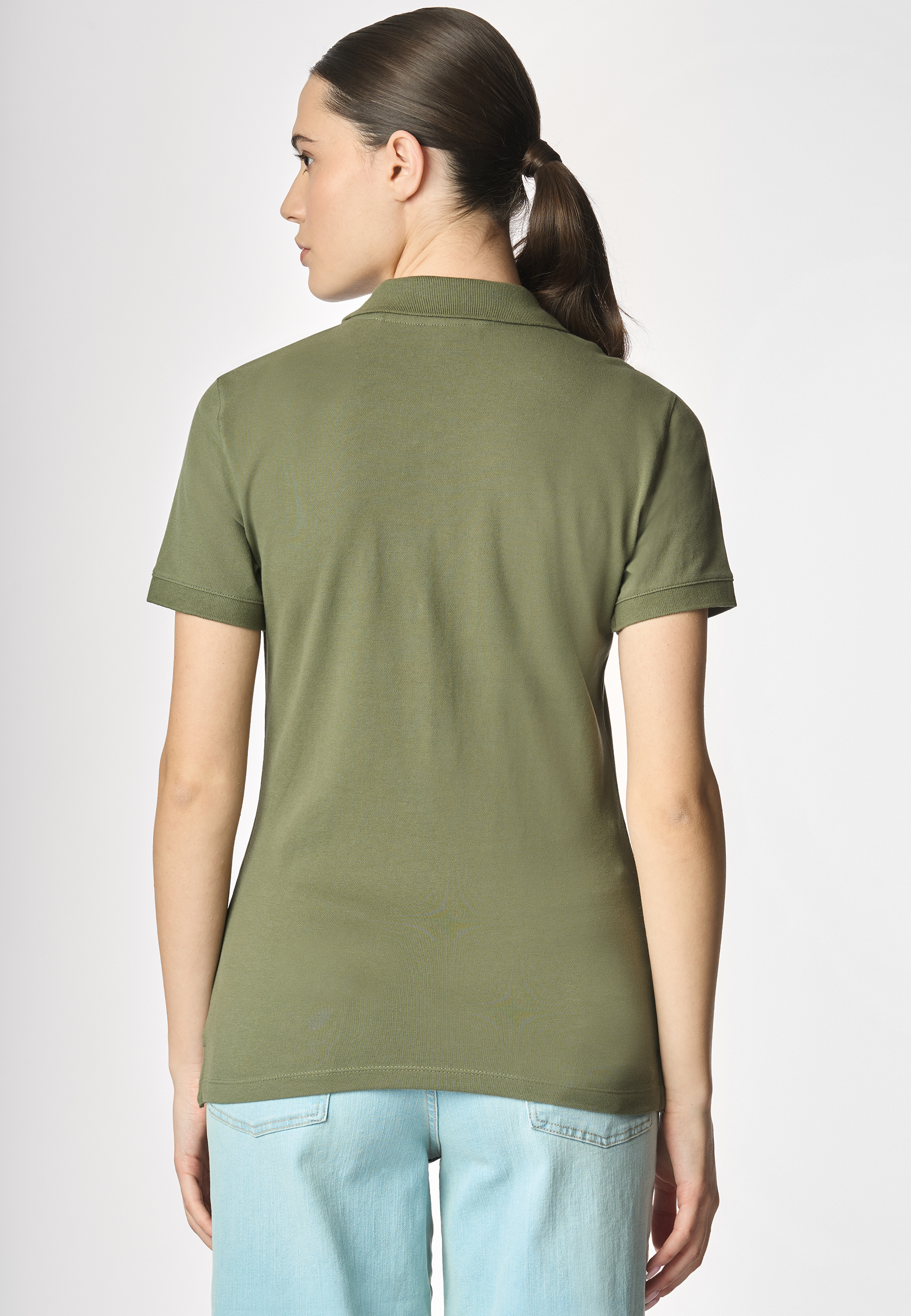 Polo shirt a maniche corte in cotone micropiquet stretch