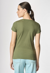 T-shirt girocollo a maniche corte in cotone light jersey