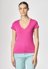 T-shirt con scollo a V a maniche corte in cotone light jersey.