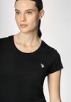 T-shirt girocollo a maniche corte in cotone light jersey