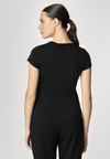 T-shirt girocollo a maniche corte in cotone light jersey