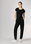 Pantalone sportivo french terry in cotone stretch