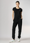 T-shirt girocollo a maniche corte in cotone light jersey