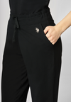 Pantalone sportivo french terry in cotone stretch