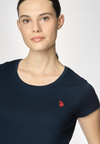 T-shirt girocollo a maniche corte in cotone light jersey