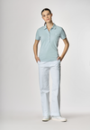 Polo a maniche corte in cotone micropiquet stretch
