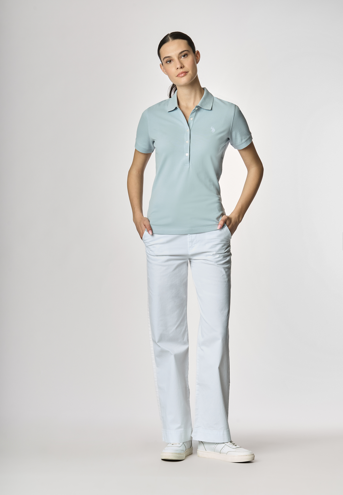 Polo a maniche corte in cotone micropiquet stretch