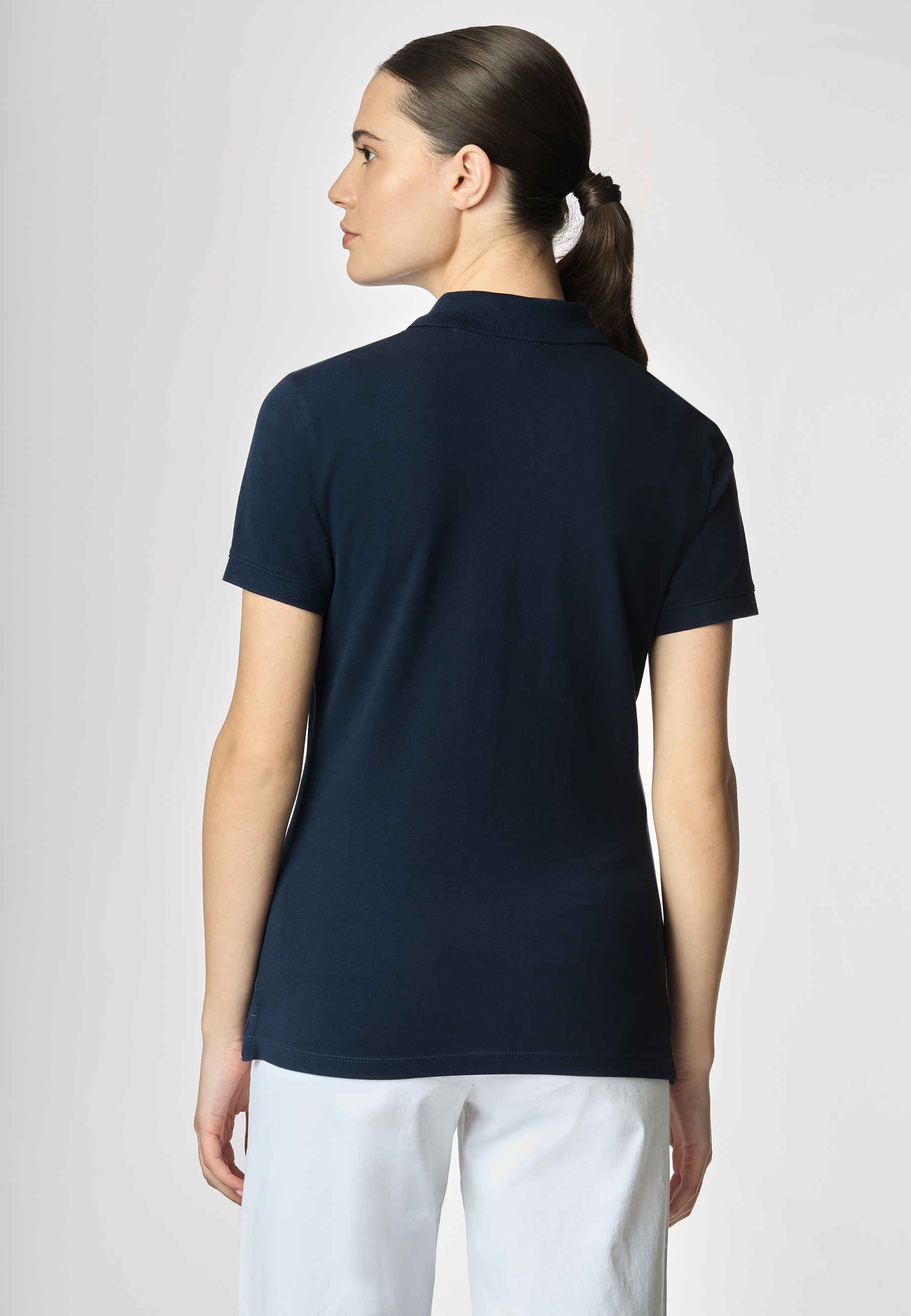 Polo shirt a maniche corte in cotone micropiquet stretch
