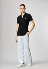 Polo a maniche corte in cotone micropiquet stretch