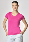 T-shirt girocollo a maniche corte in cotone light jersey