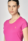 T-shirt girocollo a maniche corte in cotone light jersey